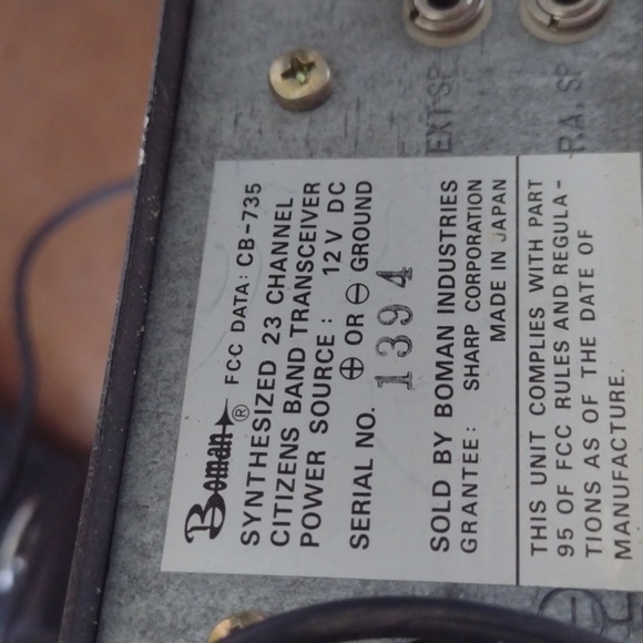 Vintage Boman 23 Channel CB Radio with PA&Microphone& Antenna - Picture 4 of 4